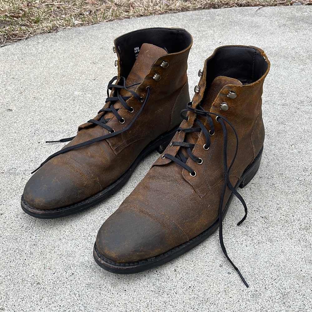 Waxed Suede Wolverine BLVD Cap Toe Boots 14